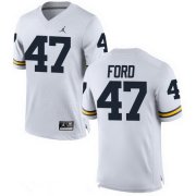 Wholesale Cheap Men's Michigan Wolverines #47 Gerald Ford White Stitched College Football Brand Jordan NCAA Jersey