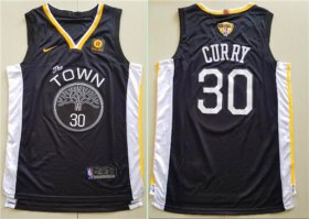 Wholesale Cheap Nike Golden State Warriors #30 Stephen Curry Black City Edition 2018 NBA Finals Nike Swingman Jersey