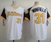 Wholesale Cheap Padres #31 Dave Winfield White 1978 Turn Back The Clock Stitched MLB Jersey