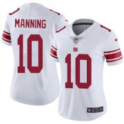 Wholesale Cheap Nike Giants #10 Eli Manning White Women's Stitched NFL Vapor Untouchable Limited Jersey