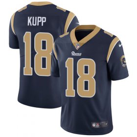 Wholesale Cheap Nike Rams #18 Cooper Kupp Navy Blue Team Color Men\'s Stitched NFL Vapor Untouchable Limited Jersey