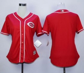 Wholesale Cheap Reds Blank Red Alternate Cool Base Women\'s Stitched MLB Jersey