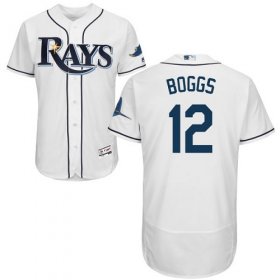 Wholesale Cheap Rays #12 Wade Boggs White Flexbase Authentic Collection Stitched MLB Jersey