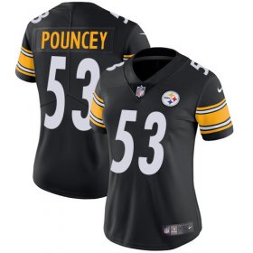 Wholesale Cheap Nike Steelers #53 Maurkice Pouncey Black Team Color Women\'s Stitched NFL Vapor Untouchable Limited Jersey