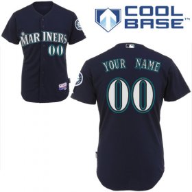 Wholesale Cheap Mariners Customized Authentic Black Cool Base MLB Jersey (S-3XL)