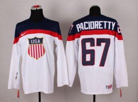 Wholesale Cheap 2014 Olympic Team USA #67 Max Pacioretty White Stitched NHL Jersey