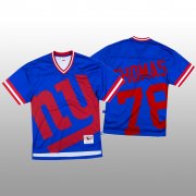 Wholesale Cheap NFL New York Giants #78 Andrew Thomas Blue Men's Mitchell & Nell Big Face Fashion Limited NFL Jersey