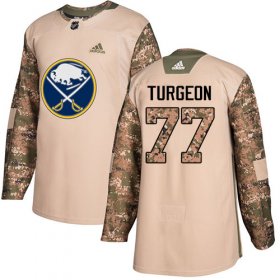 Wholesale Cheap Adidas Sabres #77 Pierre Turgeon Camo Authentic 2017 Veterans Day Stitched NHL Jersey