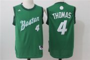 Wholesale Cheap Men's Boston Celtics #4 Isaiah Thomas adidas Green 2016 Christmas Day Stitched NBA Swingman Jersey