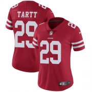 Wholesale Cheap Nike 49ers #29 Jaquiski Tartt Red Team Color Women's Stitched NFL Vapor Untouchable Limited Jersey