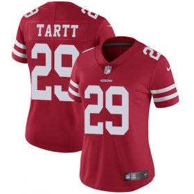 Wholesale Cheap Nike 49ers #29 Jaquiski Tartt Red Team Color Women\'s Stitched NFL Vapor Untouchable Limited Jersey