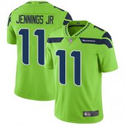 Wholesale Cheap Nike Seahawks #11 Gary Jennings Jr. Green Men's Stitched NFL Limited Rush Jersey