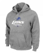 Wholesale Cheap Detroit Lions Critical Victory Pullover Hoodie Grey