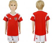 Wholesale Cheap Russia Blank Home Kid Soccer Country Jersey