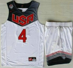 Wholesale Cheap 2014 USA Dream Team #4 Stephen Curry White Basketball Jersey Suits