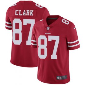 Wholesale Cheap Nike 49ers #87 Dwight Clark Red Team Color Men\'s Stitched NFL Vapor Untouchable Limited Jersey