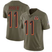 Wholesale Cheap Nike Bengals #11 John Ross III Olive Men's Stitched NFL Limited 2017 Salute To Service Jersey