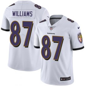 Wholesale Cheap Nike Ravens #87 Maxx Williams White Men\'s Stitched NFL Vapor Untouchable Limited Jersey