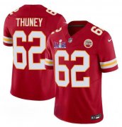 Cheap Men's Kansas City Chiefs #62 Joe Thuney Red 2024 F.U.S.E. Super Bowl LVIII Patch Vapor Untouchable Limited Football Stitched Jersey
