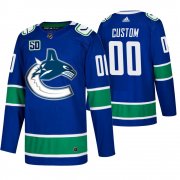 Wholesale Cheap Men's Vancouver Canucks Custom Adidas Blue 2019-20 Home Authentic NHL Jersey