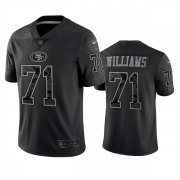 Wholesale Cheap Men's San Francisco 49ers #71 Trent Williams Black Reflective Limited Stitched Football Jersey