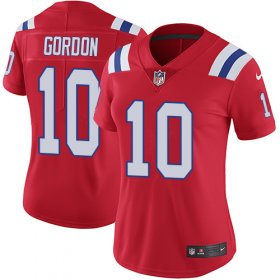 Wholesale Cheap Nike Patriots #10 Josh Gordon Red Alternate Women\'s Stitched NFL Vapor Untouchable Limited Jersey