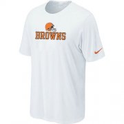 Wholesale Cheap Nike Cleveland Browns Authentic Logo NFL T-Shirt White