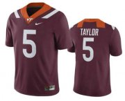 Wholesale Cheap Men's Virginia Tech Hokies #5 Tyrod Taylor Maroon College Football Nike Jersey