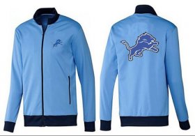Wholesale Cheap NFL Detroit Lions Team Logo Jacket Light Blue_1