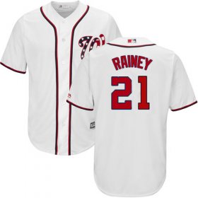 Wholesale Cheap Nationals #21 Tanner Rainey White New Cool Base Stitched MLB Jersey