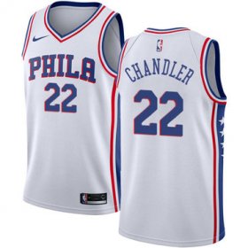 Wholesale Cheap Men\'s Philadelphia 76ers #22 Wilson Chandler Swingman White Basketball Association Edition Jersey