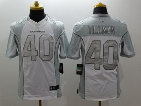 Wholesale Cheap Nike Cardinals #40 Pat Tillman White Men\'s Stitched NFL Limited Platinum Jersey