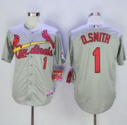 Wholesale Cheap Cardinals #1 Ozzie Smith Grey Cool Base Stitched MLB Jersey