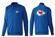 Wholesale Cheap NFL Kansas City Chiefs Team Logo Jacket Blue_2