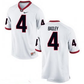 Wholesale Cheap Men\'s Georgia Bulldogs #4 Champ Bailey White Stitched College Football 2016 Nike NCAA Jersey