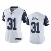 Wholesale Cheap Women's Dallas Cowboys #31 Trevon Diggs White Color Rush Limited Jersey