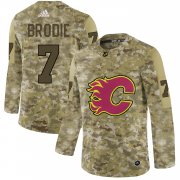 Wholesale Cheap Adidas Flames #7 TJ Brodie Camo Authentic Stitched NHL Jersey