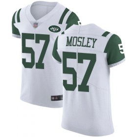 Wholesale Cheap Nike Jets #57 C.J. Mosley White Men\'s Stitched NFL Vapor Untouchable Elite Jersey