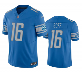Wholesale Cheap Men\'s Detroit Lions #16 Jared Goff Blue 2023 F.U.S.E. Vapor Untouchable Limited Stitched Jersey
