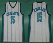 Wholesale Cheap Men's Charlotte Hornets #15 Percy Miller White Hardwood Classics Soul Swingman Throwback Jersey