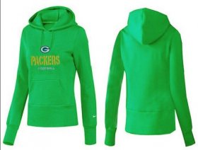 Wholesale Cheap Women\'s Green Bay Packers Authentic Logo Pullover Hoodie Green