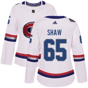 Wholesale Cheap Adidas Canadiens #65 Andrew Shaw White Authentic 2017 100 Classic Women\'s Stitched NHL Jersey