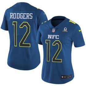 Wholesale Cheap Nike Packers #12 Aaron Rodgers Navy Women\'s Stitched NFL Limited NFC 2017 Pro Bowl Jersey
