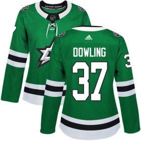 Cheap Adidas Stars #37 Justin Dowling Green Home Authentic Women\'s Stitched NHL Jersey