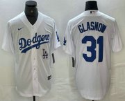 Cheap Men's Los Angeles Dodgers #31 Tyler Glasnow White Stitched Cool Base Nike Jersey