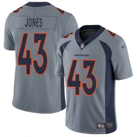 Wholesale Cheap Nike Broncos #43 Joe Jones Gray Men\'s Stitched NFL Limited Inverted Legend Jersey
