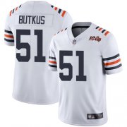 Wholesale Cheap Nike Bears #51 Dick Butkus White Alternate Men's Stitched NFL Vapor Untouchable Limited 100th Season Jersey