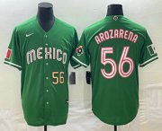 Cheap Men's Mexico Baseball #56 Randy Arozarena Number 2023 Green World Classic Stitched Jersey1