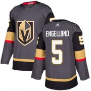 Wholesale Cheap Adidas Golden Knights #5 Deryk Engelland Grey Home Authentic Stitched NHL Jersey