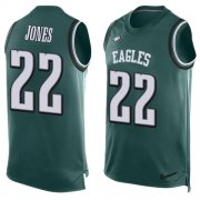 Wholesale Cheap Nike Eagles #22 Sidney Jones Midnight Green Team Color Men's Stitched NFL Limited Tank Top Jersey